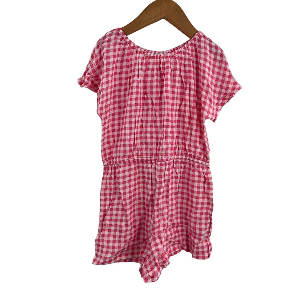 Harper Canyon Pink Gingham Romper 5‎ New